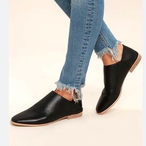 Chinese Laundry Owen Loafers/Mules Black Soft Leather Slip-On Minimalist 8